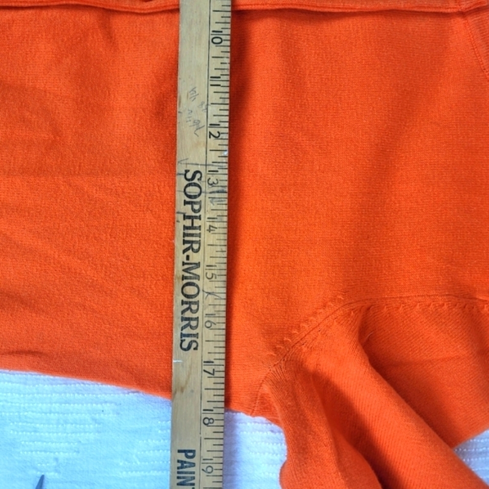 Ellen & Company crew neck cotton orange cardigan button front preppy academia S - Picture 6 of 10